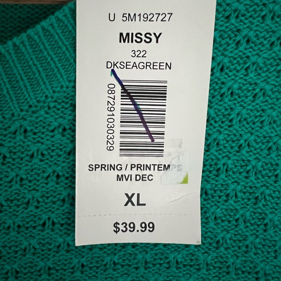 SZ XL ALIA GREEN SWEATER CARDIGAN - Picture 7 of 10
